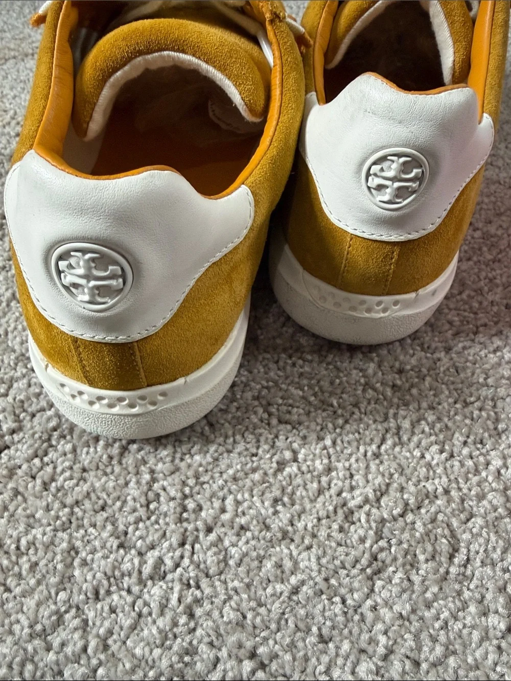 Tory Burch Suede Sneakers in Mustard Yellow Size 9